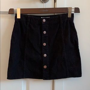 black corduroy skirt
